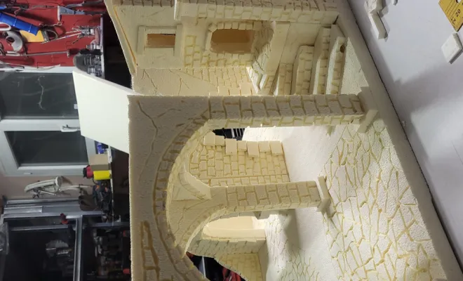 Construction crèche de Noël à PERONNAS