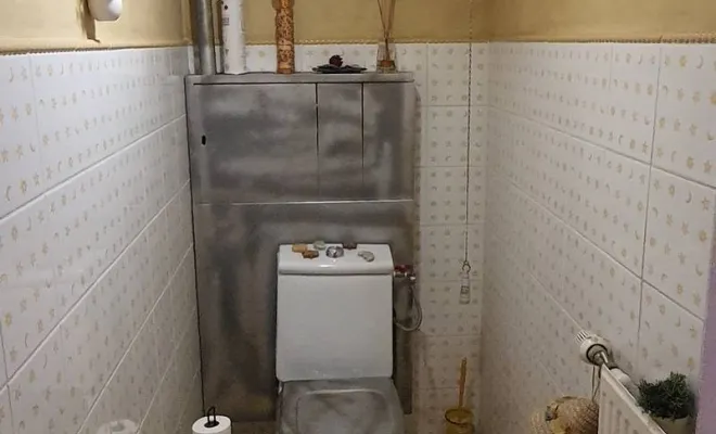 Réalisation d'une peinture décorative de WC à PERONNAS, Bourg-en-Bresse, L'Art Italien - NERI Mauro