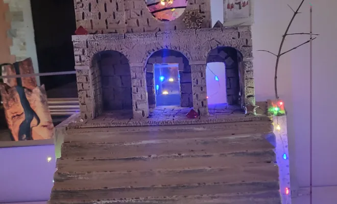 Reproduction de l'église de la Madonne della Liberta d'Aquino